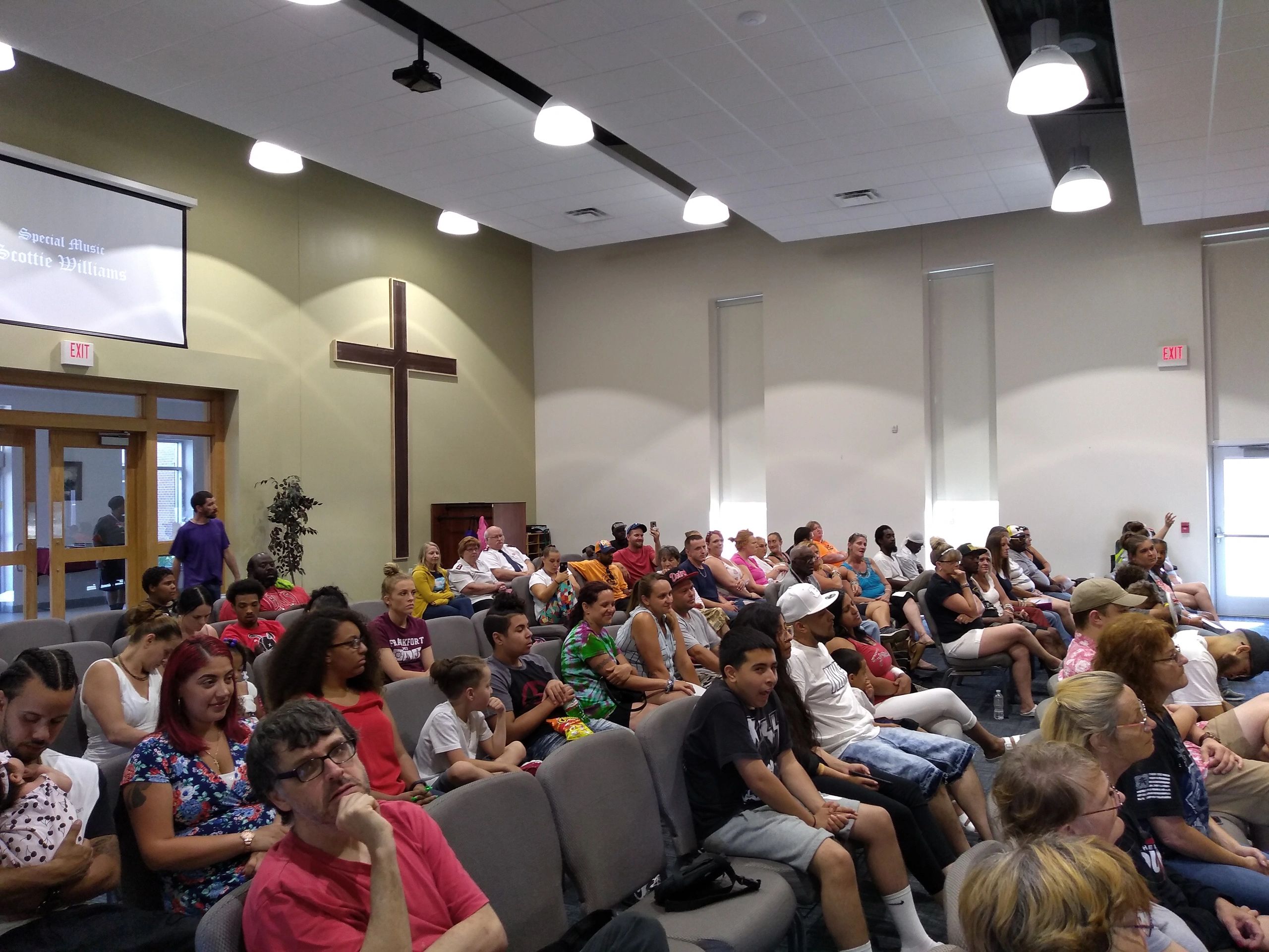 Church sanctuary gathering