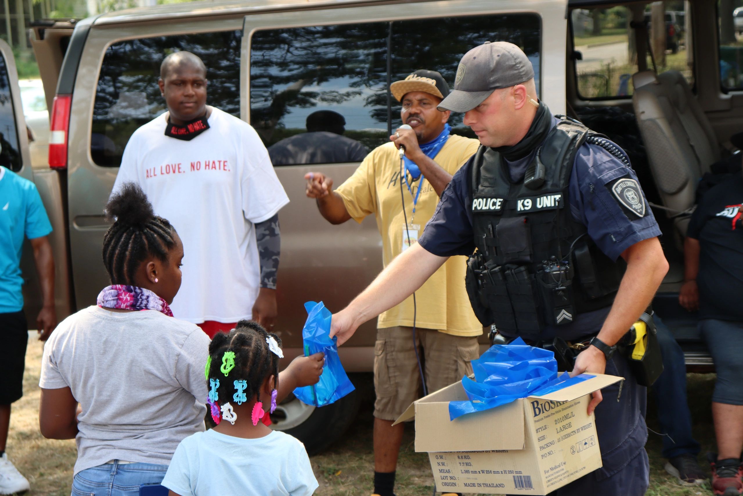 Police K9 unit community outreach